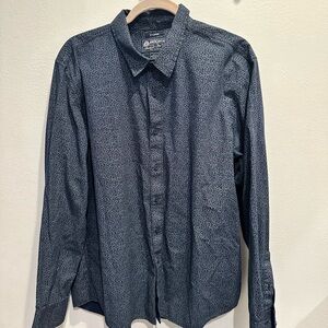 American Rag Blue Patterned Casual Shirt